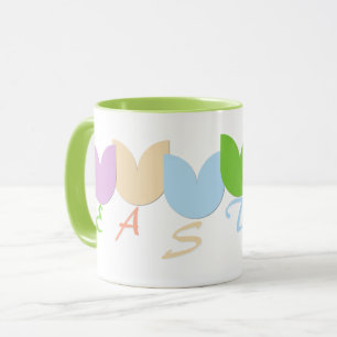 Cute Spring Tulips, 6-Letter Names Personalisation Mug