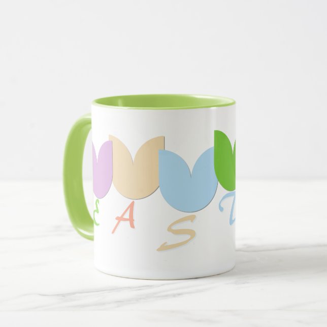 Cute Spring Tulips, 6-Letter Names Personalisation Mug (Front Left)