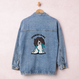 Cute Springer Spaniel Denim Jacket