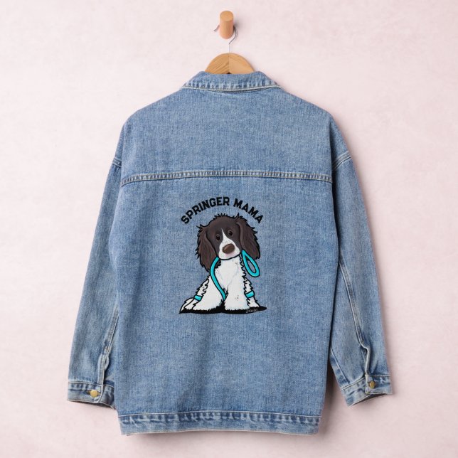 Cute Springer Spaniel Denim Jacket (Hangar)