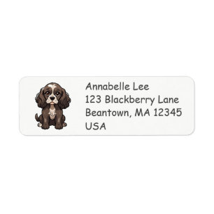 Cute Springer Spaniel Return Address Label