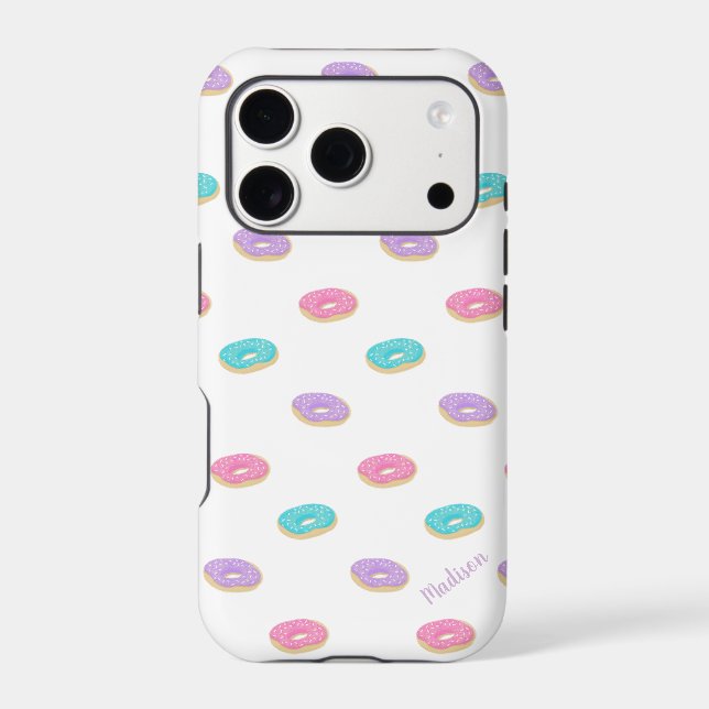 Cute Sprinkle Doughnuts Pattern Personalised (Back)