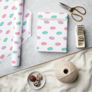 Cute Sprinkle Doughnuts Pattern Wrapping Paper