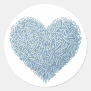 Cute Sprinkle Heart   Baby Sprinkle Classic Round Sticker