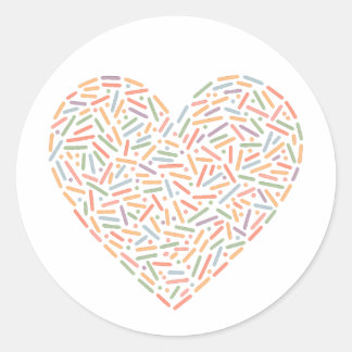 Cute Sprinkle Heart | Baby Sprinkle Classic Round Sticker