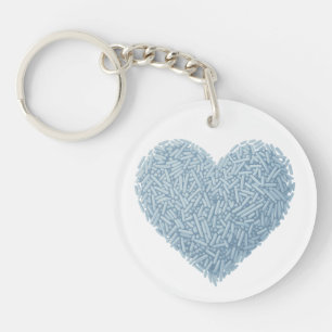 Cute Sprinkle Heart Baby Sprinkle Key Ring