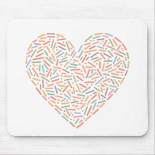 Cute Sprinkle Heart   Baby Sprinkle Mouse Pad