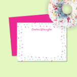 Cute Sprinkles Colourful Girly Stationery Card<br><div class="desc">This design features space for a name surrounded by colourful sprinkles. Click the customise button if you would like to move/scale the images and further modify the text! Variations of this design, additional colours, as well as coordinating products are available in our shop, zazzle.com/store/doodlelulu. Contact us if you need this...</div>