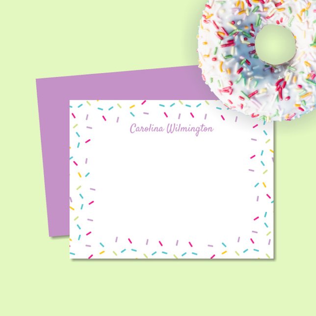 Cute Sprinkles Colourful Girly Stationery Note Car Card (Creator Uploaded)