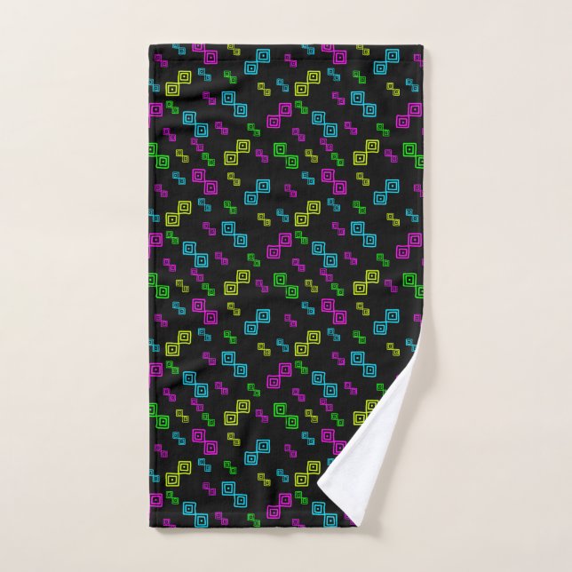 Cute Squared Shape geometry Hand Towel (Hand Towel)