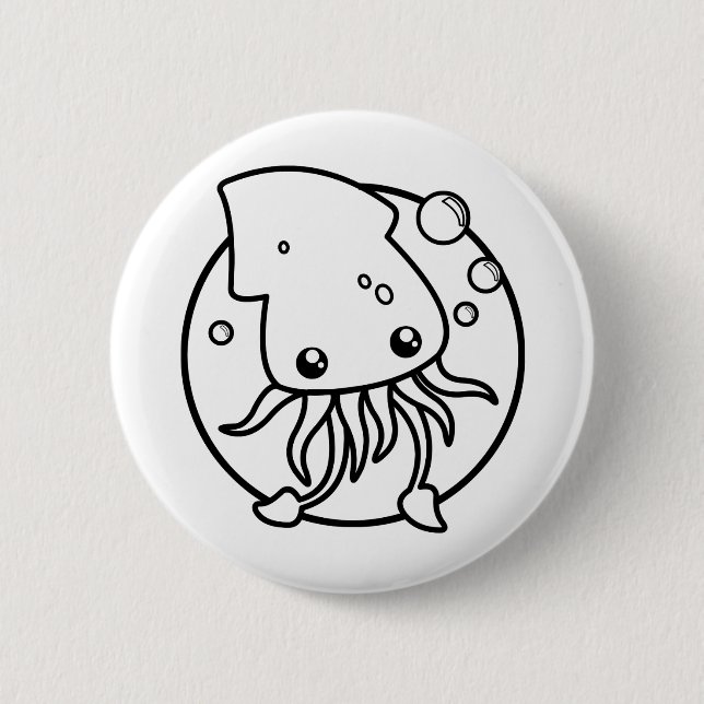 Cute Squid Button (Front)