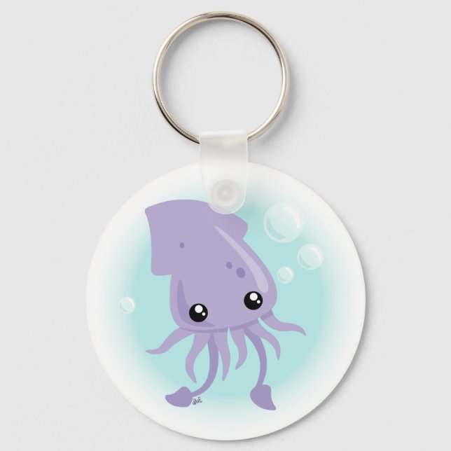 Cute Squid Keychain (Front)