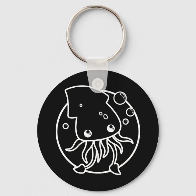 Cute Squid Keychain (Front)