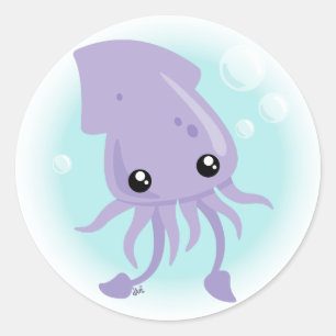 Cute Squid Sticker