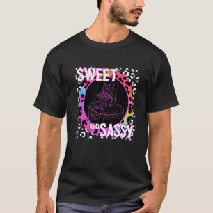 Cute Squirrel 90s Nostalgia Rainbow Leopard Print T-Shirt