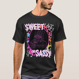 Cute Squirrel 90s Nostalgia Rainbow Leopard Print T-Shirt