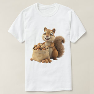 Cute Squirrel Animal Design T-Shirt