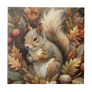 Cute Squirrel Ceramic Tile