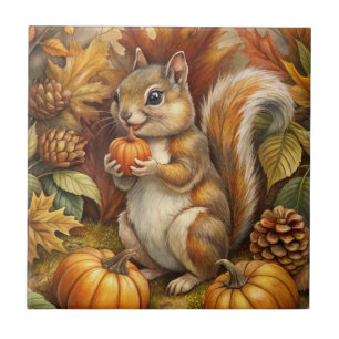 Cute Squirrel Ceramic Tile