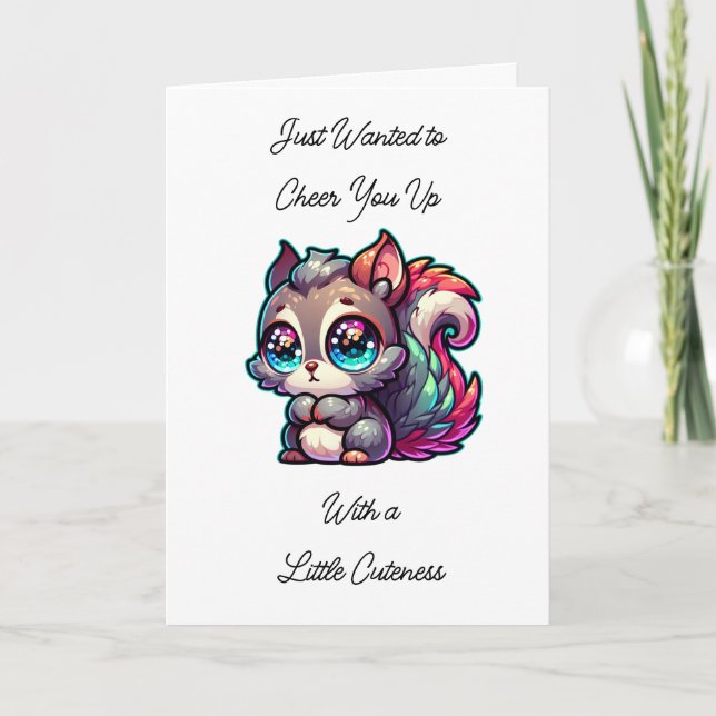 Cute Squirrel | Cheering Up Friendship Card (Front)