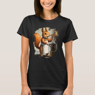   Cute Squirrel Chef Cooking Food Squirrel T-Shirt