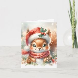 Cute Squirrel Christmas Card – Adorable Holiday