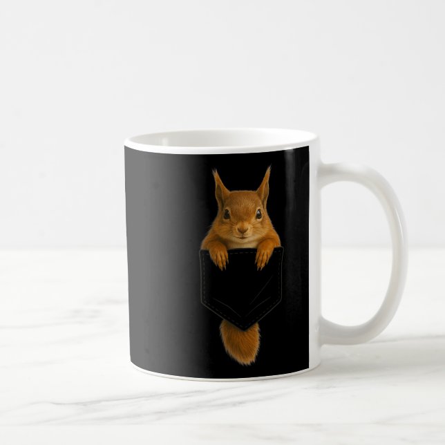 Cute Squirrel Cket Funny For Men Women Teen Kid  Coffee Mug (Right)