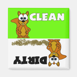 Cute Squirrel Clean / Dirty Dishwasher Magnet