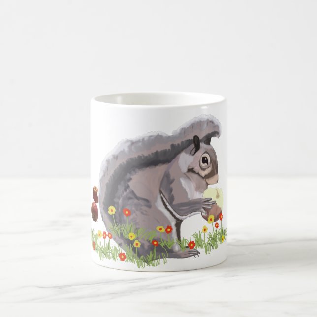 Cute Squirrel Eating An Apple Coffee Mug (Center)