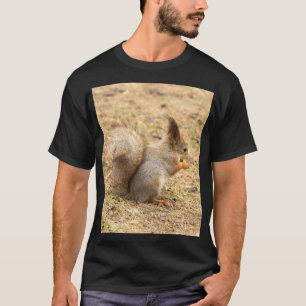 Cute squirrel eats a nut photo T-Shirt