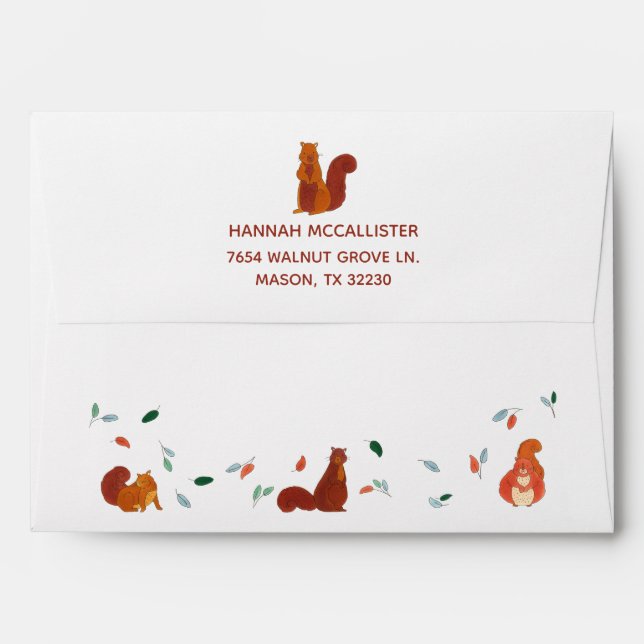 Cute Squirrel Envelope (Back (Top Flap))