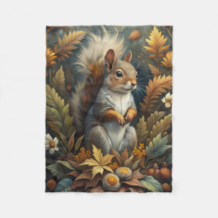 Cute Squirrel Fleece Blanket