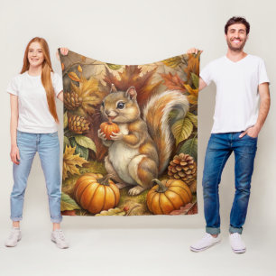 Cute Squirrel Fleece Blanket