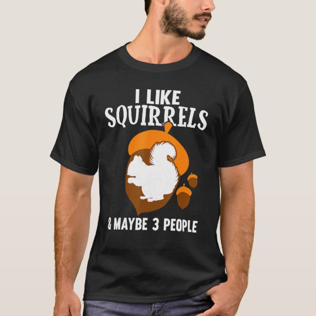 Cute Squirrel Kids Boys Girls Funny Animal Squirre T-Shirt (Front)