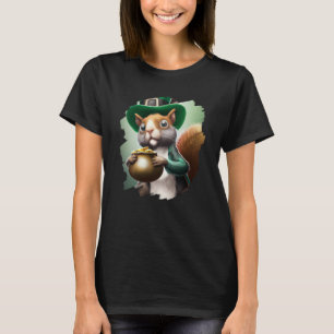 Cute Squirrel Leprechaun St Patricks Day Squirrel  T-Shirt