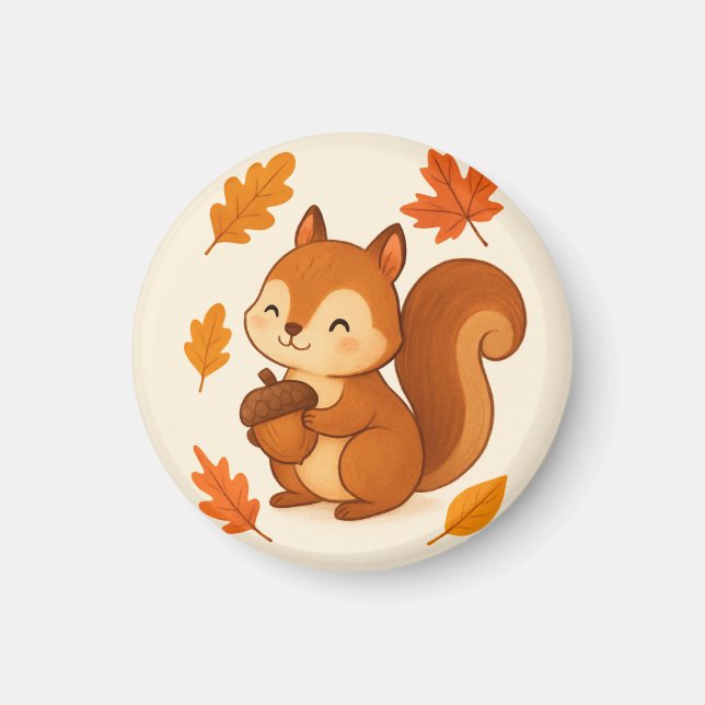 Cute Squirrel Magnet (Front)