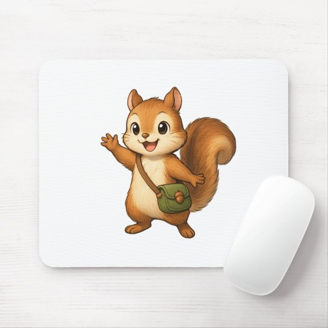 Cute Squirrel Mouse Pad – Okojo and Friends (With Mouse)