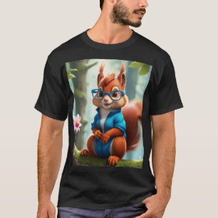 Cute Squirrel on the Branch of Tree T-Shirt