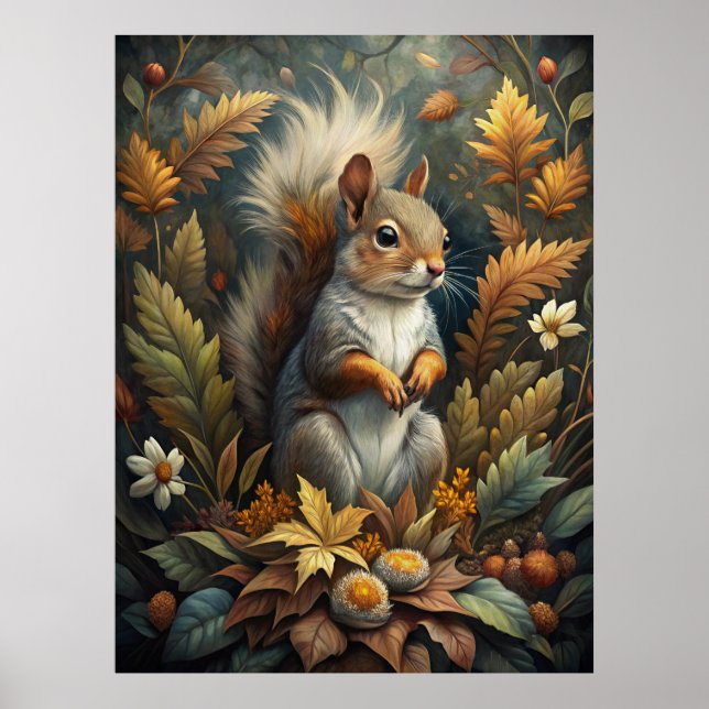 Cute Squirrel Poster (Front)