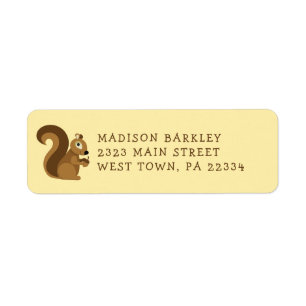 Cute Squirrel Return Address Label