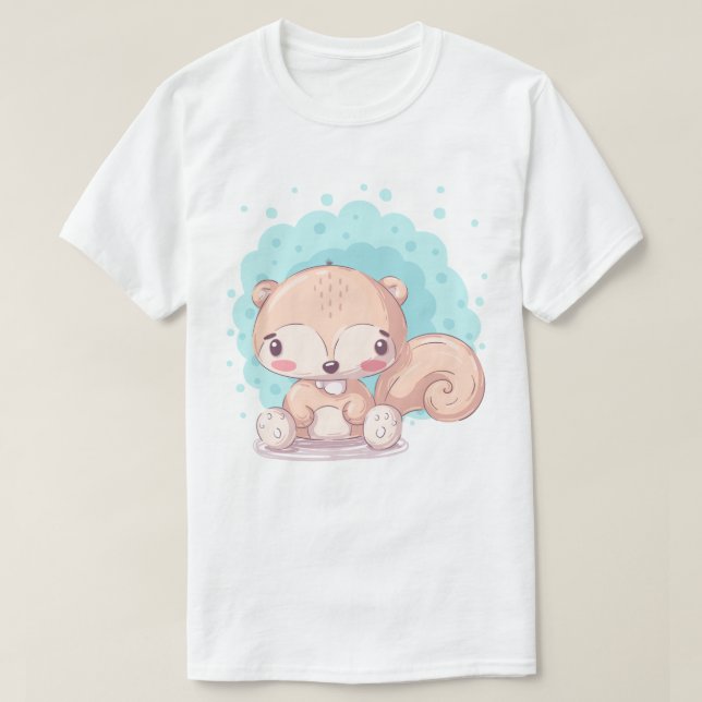 Cute Squirrel  T-Shirt (Design Front)