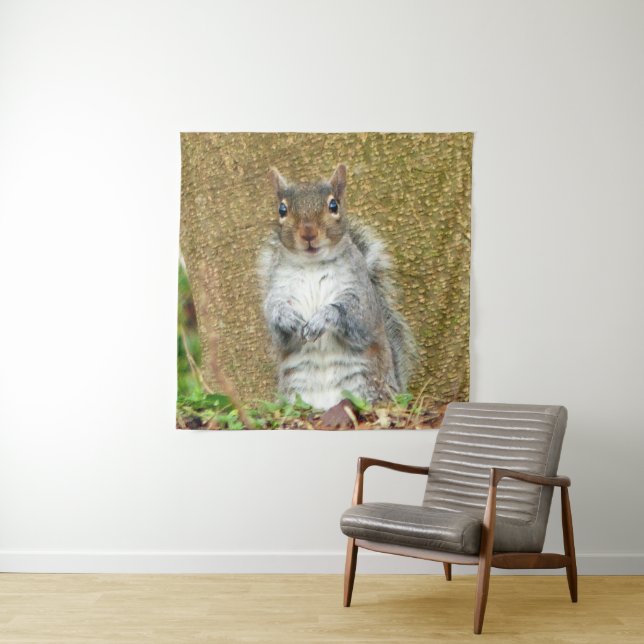 Cute Squirrel Tapestry (In Situ)