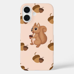 Cute Squirrel with Acorn iPhone case