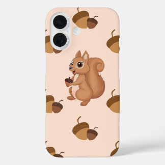 Cute Squirrel with Acorn iPhone case