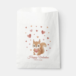 Cute Squirrel with Heart Valentine's Day Favour Bag