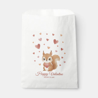 Cute Squirrel with Heart Valentine's Day Favour Bag
