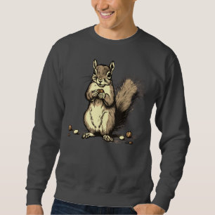 Cute Squirrel with its nuts for Animal Lovers Sweatshirt