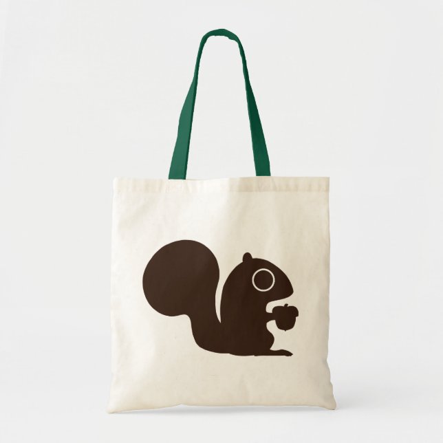 Cute Squirrel with Nut | Woodland Animal Wildlife Tote Bag (Front)