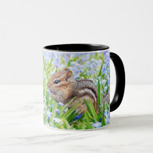 Cute Squirrel with Wild Flowers – Nature-Inspired  Mug