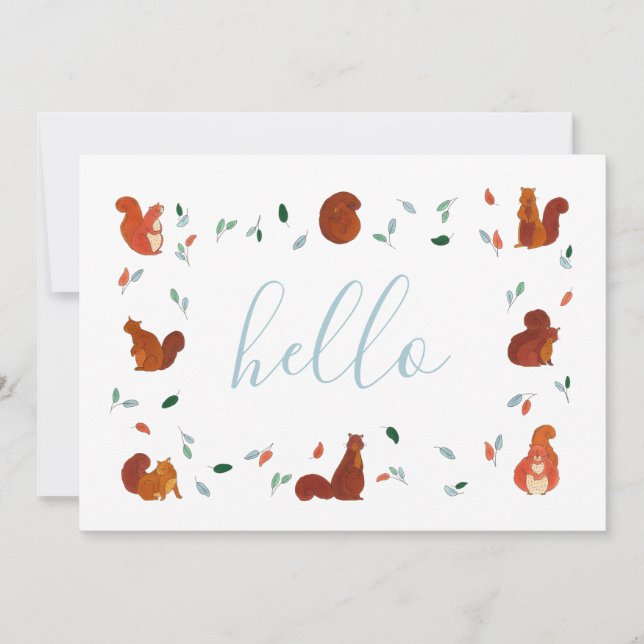 Cute Squirrels Card (Front)